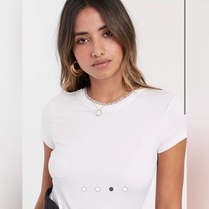 Ted Baker Jacci White Fitted T-Shirt Size 2